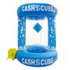 TONGFUSHE Inflatable Cash Cube Booth with 2pcs Blower and 3D Money Grab Machine - Light Blue view 1
