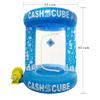 TONGFUSHE Inflatable Cash Cube Booth with 2pcs Blower and 3D Money Grab Machine - Light Blue view 2