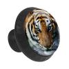 12 Pieces Beautiful Tiger Looking Straight Glass Knobs for Dresser Drawers, 1.37 x 1.10 in Round Kitchen Cabinet Pulls for Home Office Nursery Kids Room view 2