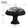 12 Pieces Beautiful Tiger Looking Straight Glass Knobs for Dresser Drawers, 1.37 x 1.10 in Round Kitchen Cabinet Pulls for Home Office Nursery Kids Room view 4