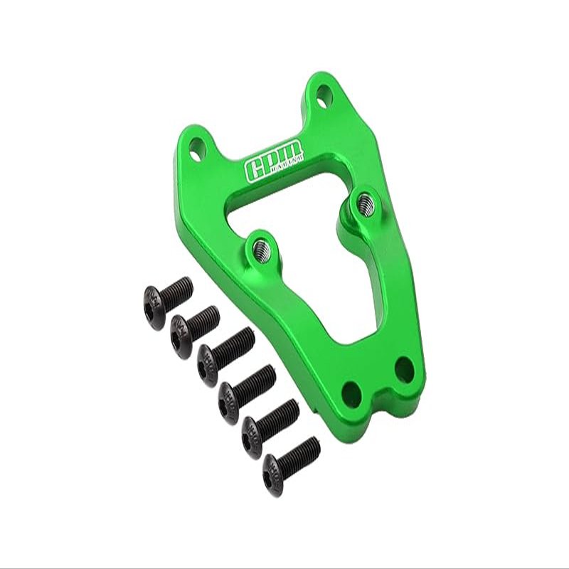GPM For Losi 1/10 Lasernut U4 Tenacity LOS03028 Upgrade Parts Aluminium Front Bumper Support Frame - 7Pc Set Green