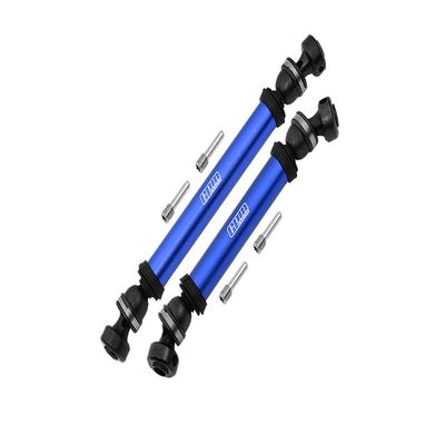 Axial 1/10 RBX10 Ryft 4WD Rock Bouncer Upgrade Parts Steel + Aluminum Front + Rear CVD Drive Shaft - 6Pc Set Blue