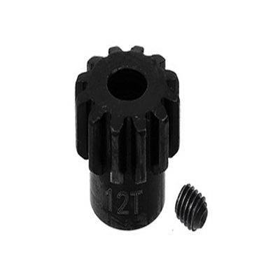 GPM For Losi 1:10 Lasernut U4 Tenacity LOS03028 / Tenacity DB Pro LOS03027V2 Upgrade Parts Harden Steel 45# 12T Pinion Gear - 2Pc Set Black