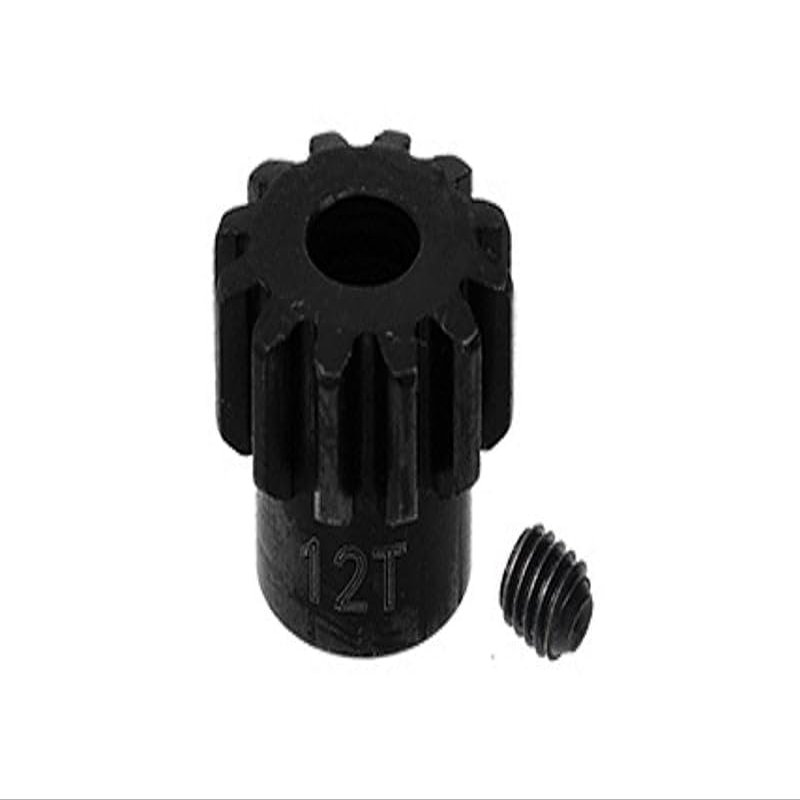 GPM For Losi 1:10 Lasernut U4 Tenacity LOS03028 / Tenacity DB Pro LOS03027V2 Upgrade Parts Harden Steel 45# 12T Pinion Gear - 2Pc Set Black