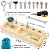 14 Pcs Kids Montessori Screwdriver Board Set, Wooden Screw Driver Activities Tools Montessori Toys for 3 4 5 Year Old, Basic Skills Educational Sensory Learning Toy for Kids Toddlers Preschool view 2