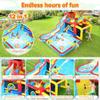 AKEYDIY Inflatable Water Slide Bounce House 13 in 1 Waterfall Waves Mega Water Slides Park |Large Water Bounce House,Splash &Blast Bouncer,Ball Toss,Soccer Gate,Water Inflatables for Kids Backyard view 3