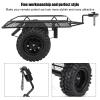 01 Trailer Hopper Trail, Metal Rc Bucket Trailer, Simulation Trailing Car Toy Set for D90 Scx10 DIY Parts Rc Crawler Car DIY Kit (Black) view 2