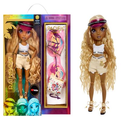 Rainbow High Pacific Coast Harper Dune- Sand (Light Yellow) Fashion Doll with Outfit, Pool Accessories Playset, Interchangeable Legs, Toys for Kids, Great Gift for Ages 6-12+ Years