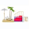 Rainbow High Color Change Playset: 7-in-1 Light-Up Multicolor Changing Pool, Adjustable Umbrella, and Pool Accessories. Fits 7 Fashion Dolls, Toy Gift for Kids Ages 6 7 8+ to 12 view 3