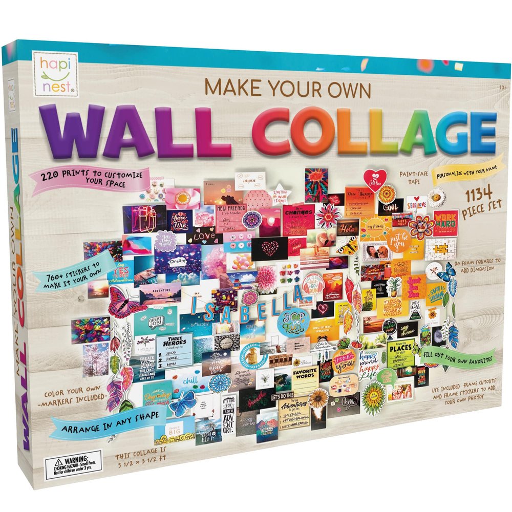 Hapinest DIY Wall Collage Kit for Tween and Teen Girls, Gifts for Ages 10 11 12 13 14 Years Old and Up Cute Trendy Bedroom Room Dcor