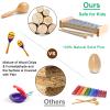 LOOIKOOS Toddler Musical Instruments International Natural Wooden Music Set for Toddlers and Kids - Eco Friendly Preschool Educational Musical Toys with Storage Bag view 4