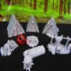 Adventurer's Camp w/ Tents Campfire and More 28mm Miniature Hero's Scale Scatter Terrain RPG Tabletop Fantasy Games Dungeon's and Dragons view 3