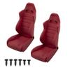 2Pack ShareGoo Hard Plastic Car Seat,RC Truck Simulation Seats Compatible with Axial SCX10 SCX10-III 90046 Spectra RR10 TRX-4 1/10 RC Crawler (Red) view 1