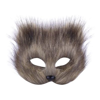NICEYST Fun Animal Halloween Mask Furry Half Face Mask Bunny Masks Halloween Cosplay Costume Carnival Party Costume Props
