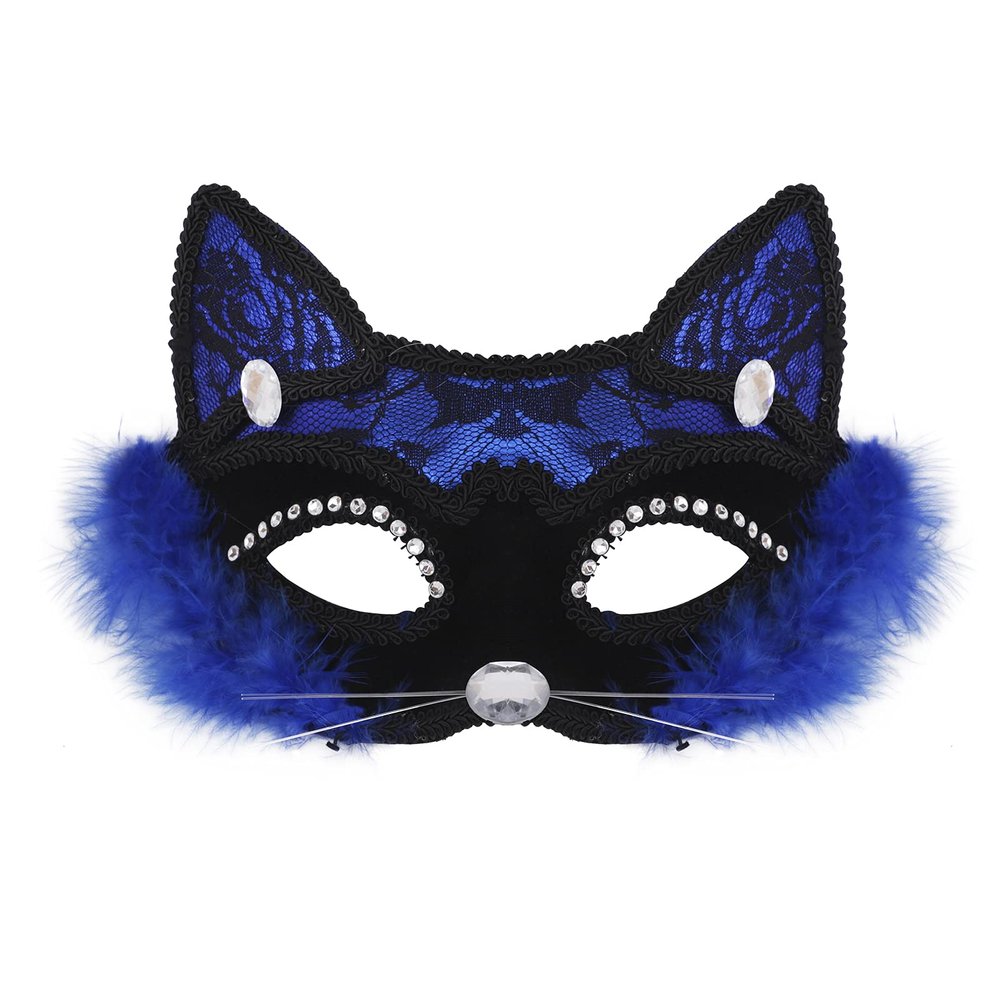 NICEYST Fun Animal Halloween Mask Furry Half Face Mask Bunny Masks Halloween Cosplay Costume Carnival Party Costume Props