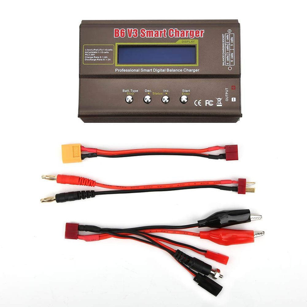 B6V3 80W Model Airplane Smart Digital Battery Pack Charger Model Balance Charger DC11.0-18.0 V