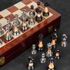 17.7in / Chess Sets Wooden Box Board Game with Storages Folding Chess Box -Beginner Chess Set for Kids and Adults ( Size : 17.7" ) view 2