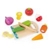 B. toys  Chop 'n' Play  Vegetables Pretend Play Food Set  6 Wooden Toy Vegetables to Cut  Hook and Loop Play Food for Toddlers, Kids  Safe Knife & Cutting Board  2+ Years view 1
