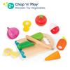 B. toys  Chop 'n' Play  Vegetables Pretend Play Food Set  6 Wooden Toy Vegetables to Cut  Hook and Loop Play Food for Toddlers, Kids  Safe Knife & Cutting Board  2+ Years view 3
