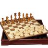 17.7in Chess Set Inlaid Wood Chess Board Deluxe Wood Board and Storage -Beginner Chess Set for Kids and Adults (1) ( Size : 11.8" ) view 1