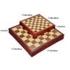 17.7in Chess Set Inlaid Wood Chess Board Deluxe Wood Board and Storage -Beginner Chess Set for Kids and Adults (1) ( Size : 11.8" ) view 2