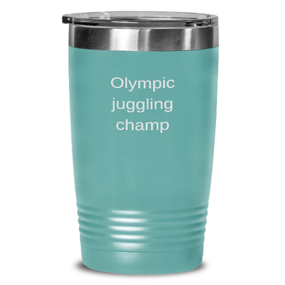 Juggling Tumbler Olympic juggling champ 20oz, Teal Green