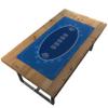 Bullets Playing Cards Poker Table Top Mat - Durable, Water-Resistant, & Non-Slip Surface - Mat with Sewn Edges for Casino Night and Texas Holdem - with Carrying Tube - Rectangular 63" x 31.5" - Blue view 2