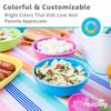 Re-Play Made in USA 20 Oz. Reusable Plastic Bowls, Pack of 6 - Dishwasher and Microwave Safe Bowls for Snacks, Cereals, and Everyday Dining - Durable Toddler Bowl Set 4.75" x 4.75" x 2" - Fairytale view 2