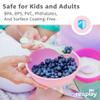 Re-Play Made in USA 20 Oz. Reusable Plastic Bowls, Pack of 6 - Dishwasher and Microwave Safe Bowls for Snacks, Cereals, and Everyday Dining - Durable Toddler Bowl Set 4.75" x 4.75" x 2" - Fairytale view 4