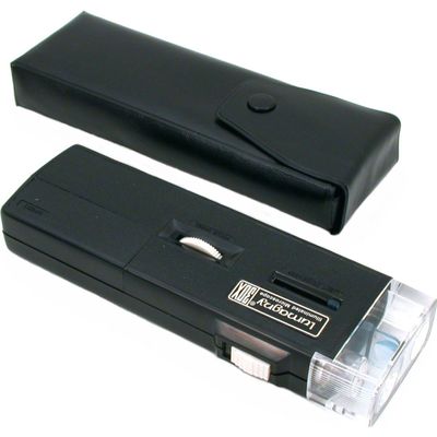 50X Illuminated Pocket Microscope Gem Gemstone Jewelers Magnifying Tool