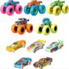 Hot Wheels Toy Monster Trucks 10-Pack of Glow-in-The-Dark 1:64 Scale Vehicles, GITD Set of 5 Trucks & 5 Cars, Play Vehicles for Kids & Collectors view 2