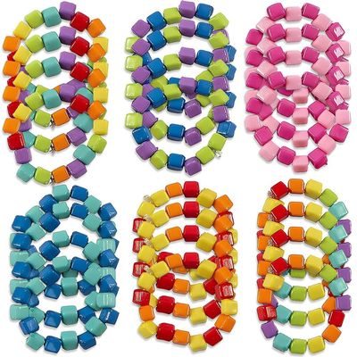 Fun Express Colorful Seed Bead Rings - 24 Pieces