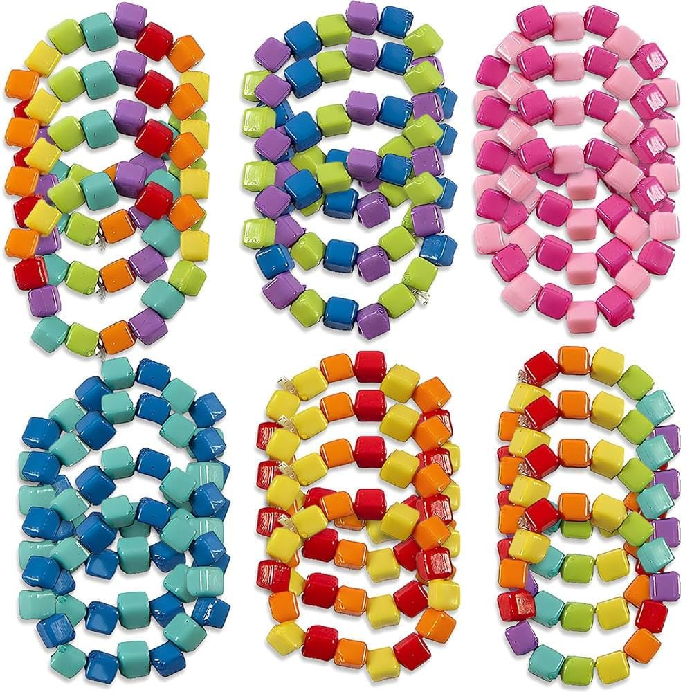 Fun Express Colorful Seed Bead Rings - 24 Pieces