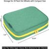 KISLANE 24 Diecast Cars Storage for Diecast Cars, Storage Case Compatible with 24 Diecast Cars, Matchbox Cars, Mini Cars, Diecast Cars Storage, Bag Only (Green) view 3