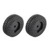 VGEBY RC Truck Wheel,2Pcs Rubber Tire 55mm Dia Aluminium Alloy Fit for D12 1/10 RC Car RC Vehicle Scale Accessories (Black) Car Model Accessory D12 Upgrades 1/10 Rc Wheels and view 4