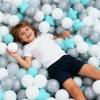 GOGOSO Ball Pit Balls for Toddlers Kids Plastic Balls for Ball-Pit Playpen Pool Baby Pastel BPA-Free Non Toxic Pastel Crush Proof Bal Green+Gray+White, 100pcs view 4