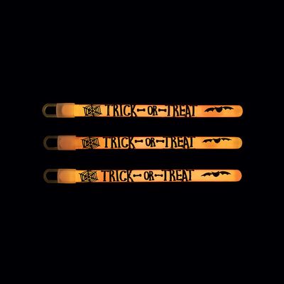 Fun Express Trick-or-Treat Print Glow Sticks - Jewelry - 12 Pieces