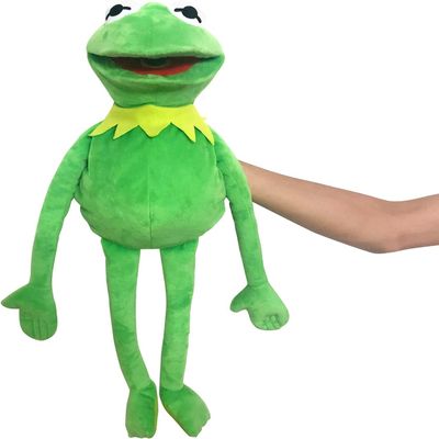 Kermit Frog Puppet, The Muppet Show, Soft Hand Frog Stuffed Plush Toy with 50 Pcs Kermit Frog Stickers, 28 Inches