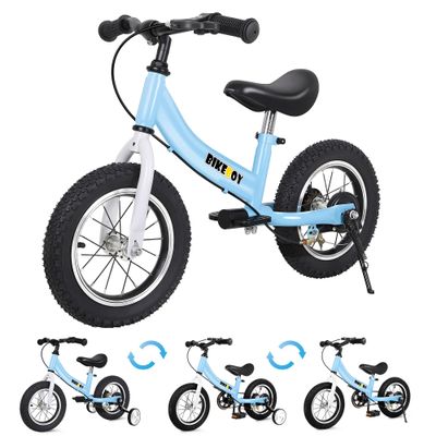 Balance Bike 3 in 1,The Dual Use of a Kids Balance Bike and Toddler Bike, for 2 3 4 5 6 7 Years Old -12 14 16 Inches with Training Theory, Brake, Pedal