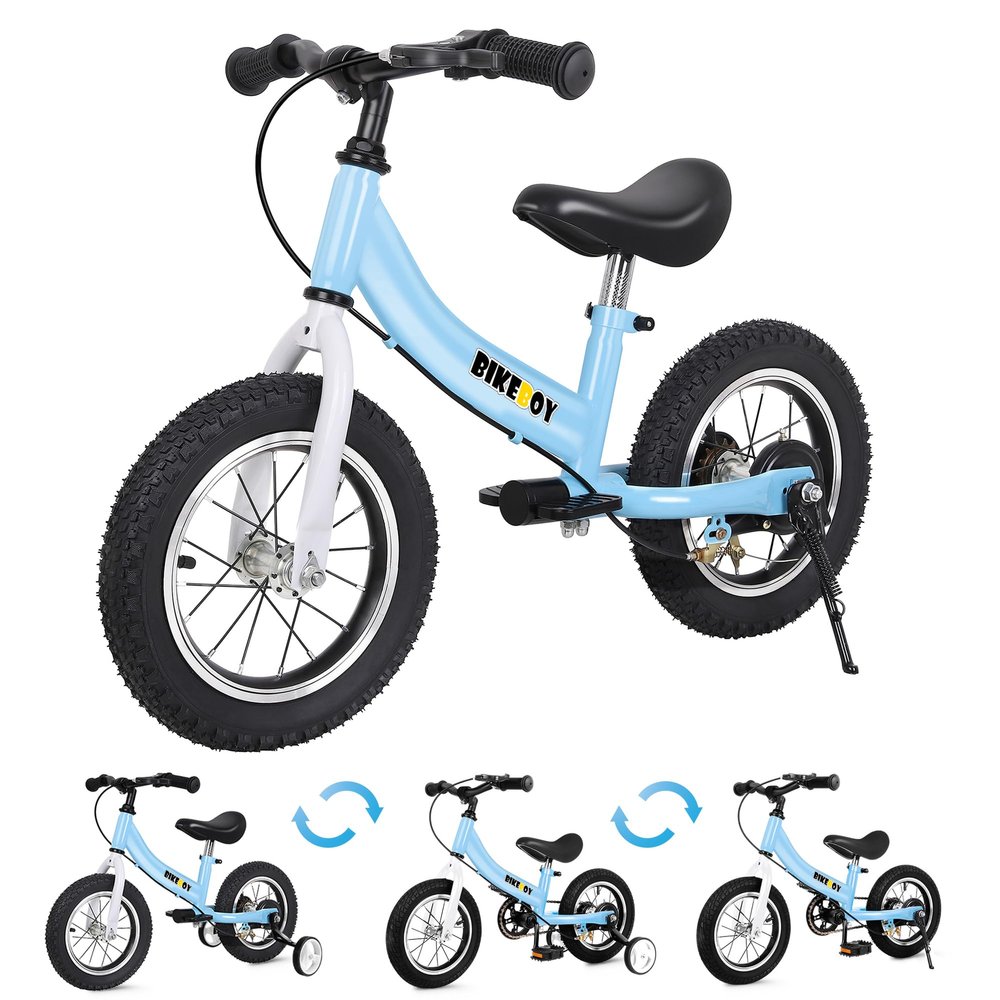 Balance Bike 3 in 1,The Dual Use of a Kids Balance Bike and Toddler Bike, for 2 3 4 5 6 7 Years Old -12 14 16 Inches with Training Theory, Brake, Pedal