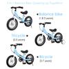 Balance Bike 3 in 1,The Dual Use of a Kids Balance Bike and Toddler Bike, for 2 3 4 5 6 7 Years Old -12 14 16 Inches with Training Theory, Brake, Pedal view 2