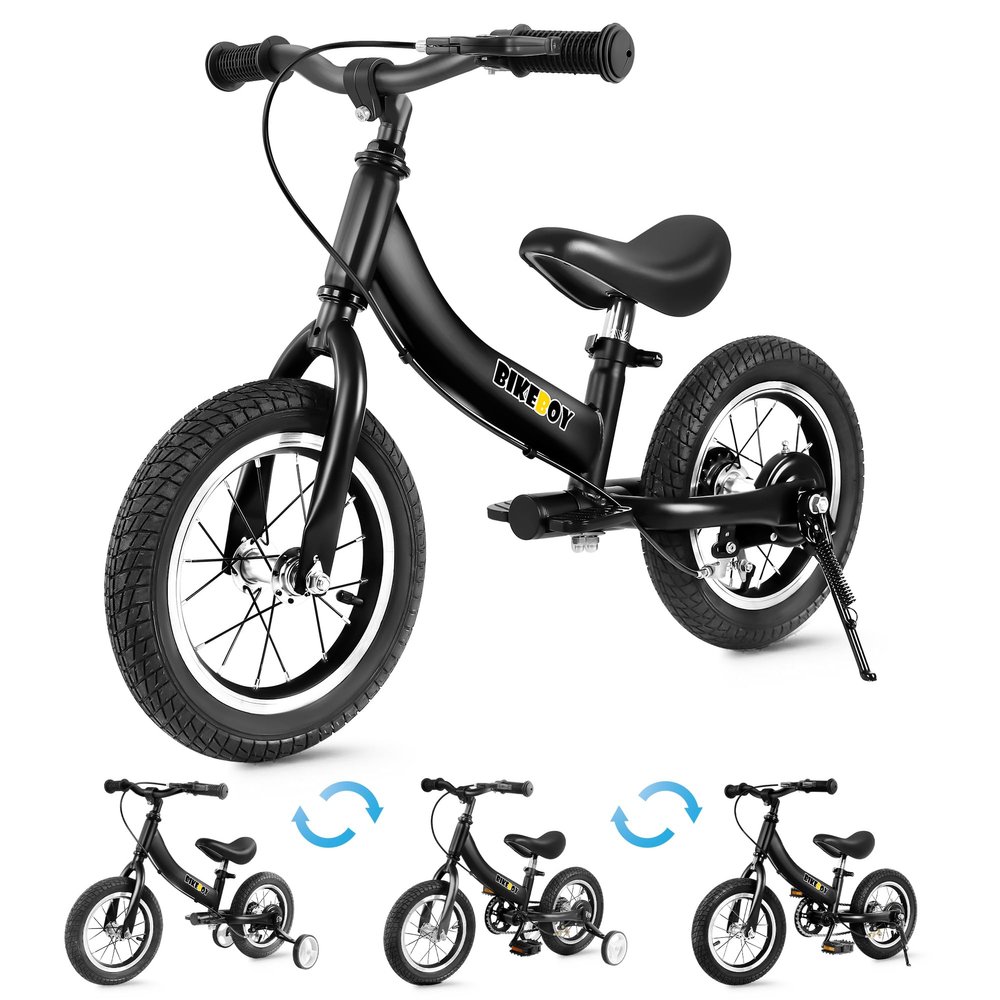 Balance Bike 3 in 1,The Dual Use of a Kids Balance Bike and Toddler Bike, for 2 3 4 5 6 7 Years Old -12 14 16 Inches with Training Theory, Brake, Pedal