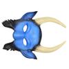 LUOZZY Masquerade Mask 3D Horned Devil Mask Cosplay Party Face Cover Halloween Carnival Festival Supplies (Blue view 2
