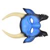LUOZZY Masquerade Mask 3D Horned Devil Mask Cosplay Party Face Cover Halloween Carnival Festival Supplies (Blue view 3