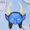 LUOZZY Masquerade Mask 3D Horned Devil Mask Cosplay Party Face Cover Halloween Carnival Festival Supplies (Blue view 4
