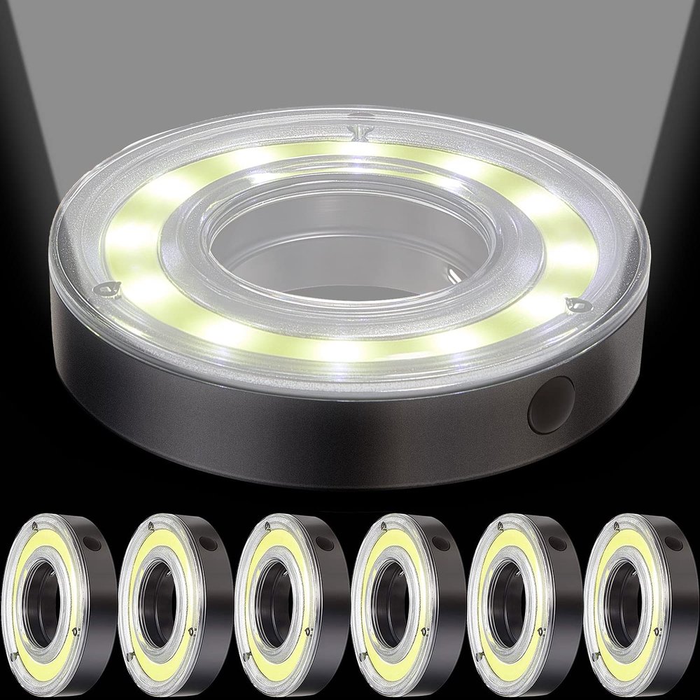 Retisee 6 Pcs LED Golf Hole Lights Glowing Green Markers Night Play