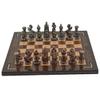 Antique Copper Medieval British Army Figures Metal Chess Set for Adult,Handmade Cool Pieces and Medium Size Natural Solid Wooden Chessboard with Pearl Design Around Board (Rose) view 4