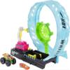 Hot Wheels Monster Trucks Glow in The Dark Epic Loop Challenge Playset with Launcher, Ramp & Giant Loop, Includes 1:64 Scale Die-Cast Toy Truck & Car view 1