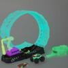 Hot Wheels Monster Trucks Glow in The Dark Epic Loop Challenge Playset with Launcher, Ramp & Giant Loop, Includes 1:64 Scale Die-Cast Toy Truck & Car view 2
