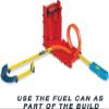 Hot Wheels Toy Car Set, Track Builder Unlimited Playset Fuel Can Stunt Box, 14 Component Parts & 1:64 Scale Vehicle view 3